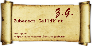 Zuberecz Gellért névjegykártya